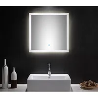 Posseik LED Spiegel 60x60 cm mit Touch Bedienung