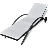 VidaXL Sonnenliege 199,5 x 65 x 37 cm schwarz