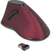 DeLock Wireless Ergonomische Vertikale Optische Maus rot/schwarz (12528)