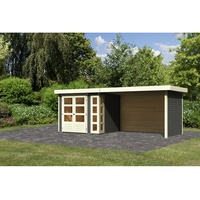 Karibu Kerko 3 Gartenhaus inkl. Anbau + Rückwand +