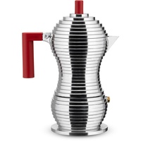 Alessi Pulcina Induktion 3 Tassen silber/rot