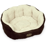 Nobby Komfortbett TAIKA oval braun/wollweiß,