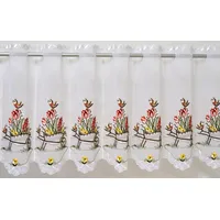 Stickereien Plauen Scheibengardine STICKEREIEN PLAUEN "Schubkarre" Gr. 2, weiß,