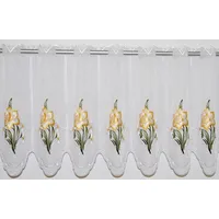 Stickereien Plauen Scheibengardine STICKEREIEN PLAUEN "Narzisse" Gr. 2, weiß,