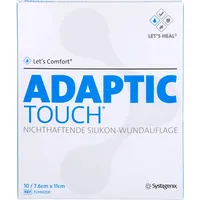 EurimPharm Arzneimittel GmbH Adaptic Touch 7,6x11 cm nichth. Silik.Wundauflage