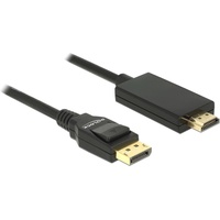 DeLock DisplayPort > HDMI Stecker Adapterkabel, 1m, 4K, passiv,