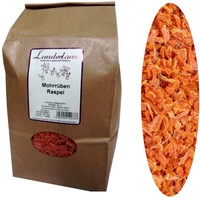 Lunderland Tierfutter Lunderland Mohrrüben Raspel 1kg Einzelfuttermittel für Hunde