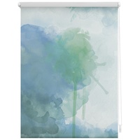 Lichtblick Rollo Klemmfix 90x150 cm Aquarell Blau Grün
