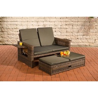 CLP Ancona 5mm Loungesofa braun meliert/athrazit 