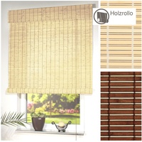 LIEDECO Holzrollo Rollo Holz, lichtdurchlässig, natur