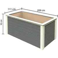 Karibu Hochbeet 28 mm 203 x 92 x 105