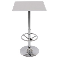 Mendler Bartisch Stehtisch Bistrotisch Chicago mit Fußablage, quadratisch 110x63x63cm