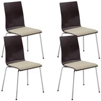 NOWY STYL Cafe VII 4er Set ohne Armlehnen creme