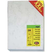 Sigel Großpack Marmorpapier, grau, 21x29.7 cm