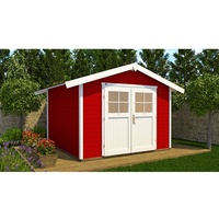 Weka Gartenhaus 122 3,00 x 2,95 m rot