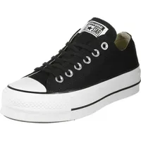 Converse Chuck Taylor All Star Platform Low Top Black/Black/White