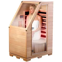 Newgen Medicals Kompakte Infrarot-Sitzsauna aus Hemlock-Holz, 760 W, 0,62