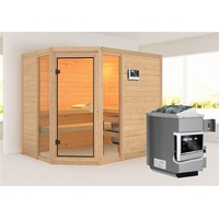 Karibu Sauna Sinai 3-9 kW Ofen-Steuergerät-ohne Dachkranz