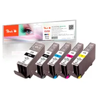 Peach kompatibel zu Canon PGI-5BK schwarz + CLI-8 CMYK