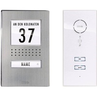 M-e Türsprechanlage Set 41137 1WE Edelstahl/weiß