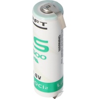 Saft LS14500CNR Lithium Battery with U-Form/Shape Solder Lugs