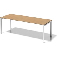 BISLEY Cito BxTxH 220x80x65-85cm Buche, Gestell verkehrsweiß