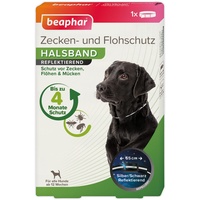 Beaphar Zecken- und Flohschutz Halsband für Hunde | reflektierend