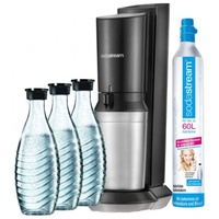 Sodastream Crystal 2.0 titan + 3 Glaskaraffen + Zylinder