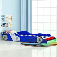 VidaXL Rennwagen-Bett 90 x 200 cm blau inkl. LED