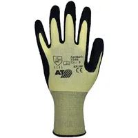 ASATEX Handschuhe Gr.9 gelb/schwarz EN 388 PSA II Nyl.m.Naturlatex