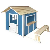 Home Deluxe Spielhaus Der große Palast blau mit Bank