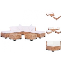 VidaXL Sofagarnitur 18-tlg. braun/weiß