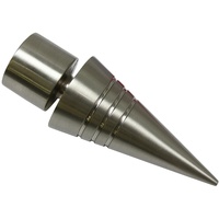 GARDINIA Gardinenstangen-Endstück Chicago Ø 20 mm edelstahl-optik 2 St.