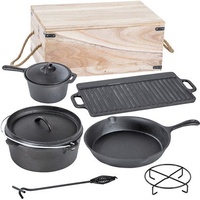 ACTIVA Dutch-Oven-Set in Holzkiste 7-tlg.