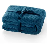 DecoKing Kuscheldecke 150x200 cm Indigoblau Decke Microfaser Wohndecke Tagesdecke