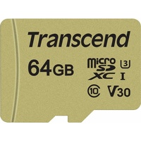 Transcend microSDXC Class 10 500S UHS-I U3 V30 +