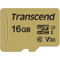 Transcend microSDHC 16GB Class 10 500S UHS-I + SD-Adapter