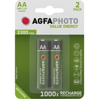 AgfaPhoto Akku NiMh Mignon AA HR06, 1.2V/2300mAh Value Energy,