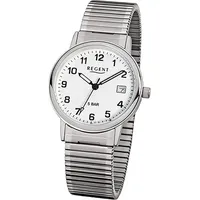 REGENT Herrenarmbanduhr Edelstahl Zugband F-705