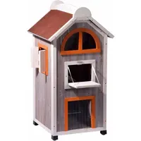 Dobar Katzenhaus Fancy Cat aus Holz für draußen und