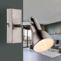 GLOBO Wand Leuchte Lampe Spot Beweglich Beleuchtung Metall Nickel