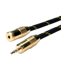 Roline GOLD 3,5mm Audio-Verlängerungskabel ST/BU, 10 m