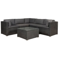 Juskys Nassau Lounge-Set schwarz/grau