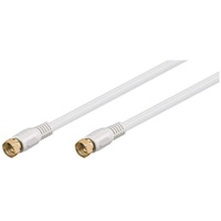 Goobay 67291 SAT-Antennenkabel vergoldete F-Stecker weiß 2,5m