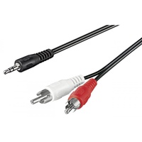 Goobay Audio-Video-Kabel 3,5mm Stereo Stecker > 2x Cinchstecker 5,0m