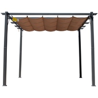 Outsunny Pergola mit Schiebedach 3,00 x 3,00 m baun
