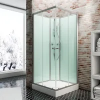 Schulte Korfu II Komplettdusche 89 x 89 cm silber-grün