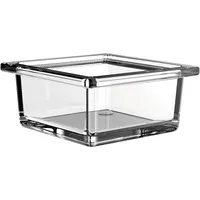 EMCO Liaison Glasschale quadratisch für Reling, Kristallglas klar, flach