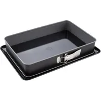 Dr. Oetker Back-Idee Rechteck-Springform mit Emaille-Servierboden 38 x 25