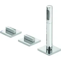Keuco Edition 11 Dreiloch-Wannenmischer Schwarzchrom gebürstet